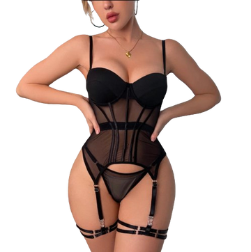 Garter 3-Piece Lingerie Set