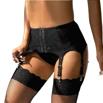 Mesh Suspender Lingerie Stockings | BellaLiberte